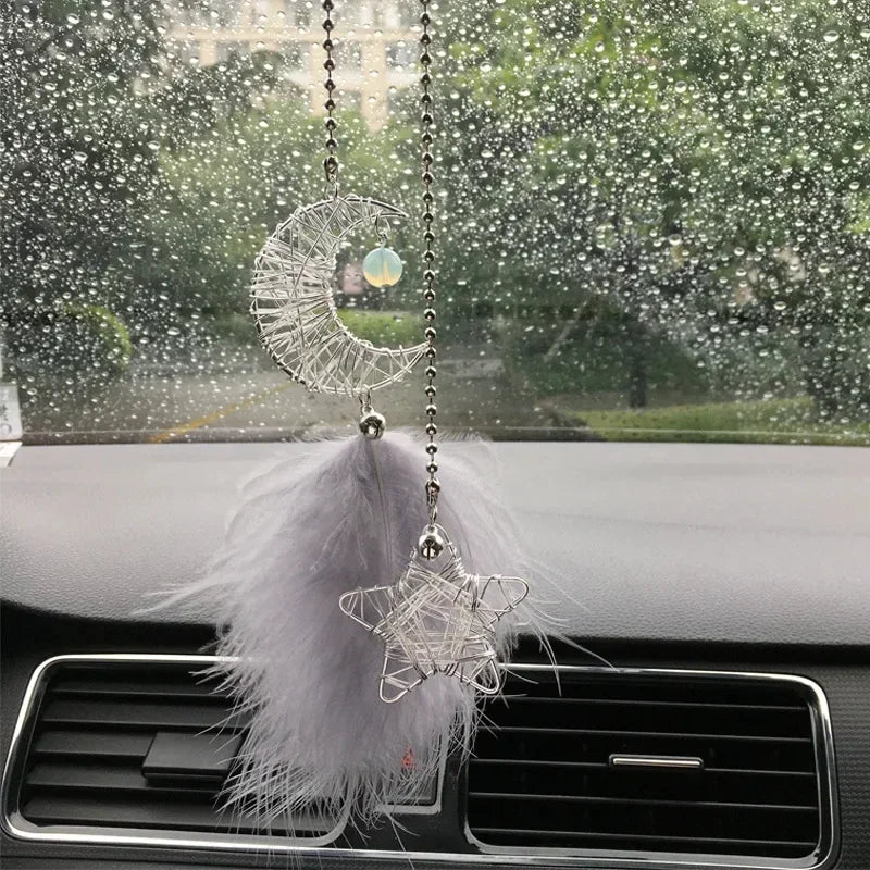 1/2pcs Car Interior Accessories Dream Catcher Multi Color Car Interior Rearview Mirror Hangings Lucky Car Ornament Decor
