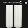 A set of 2 vacuum-sealed bags of the same size, with a length of 500CM, suitable for food storage vacuum low-temperature cooking