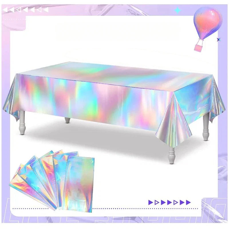 New Laser Tablecloth Scene Decoration Layout Props One-time Plain Laser Tablecloth