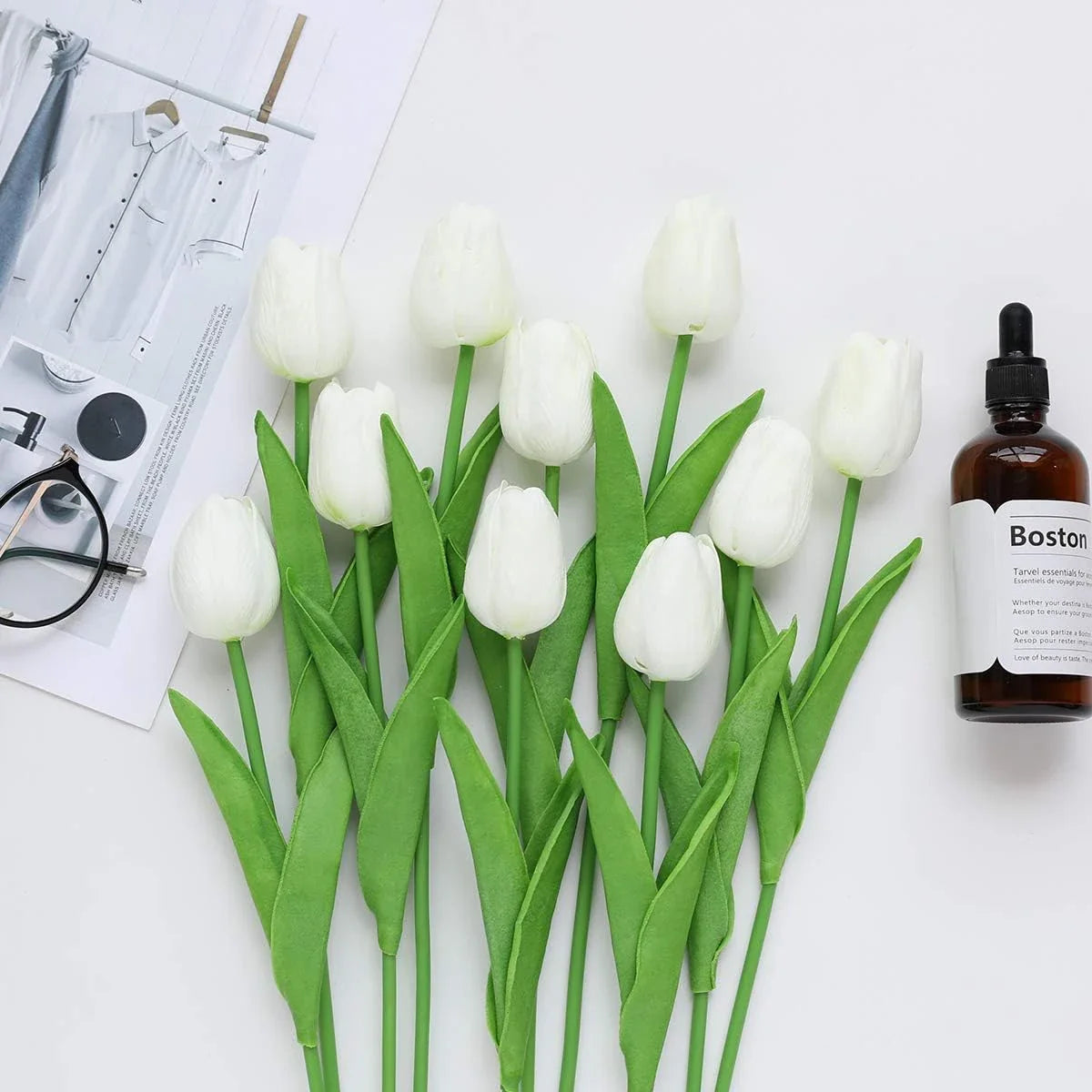 5/10PCS Artificial Flowers Real Touch Tulip Scrapbook Vase Home Room Decora Wedding Garden Arch Garland Brial Bouquet Diy Gifts