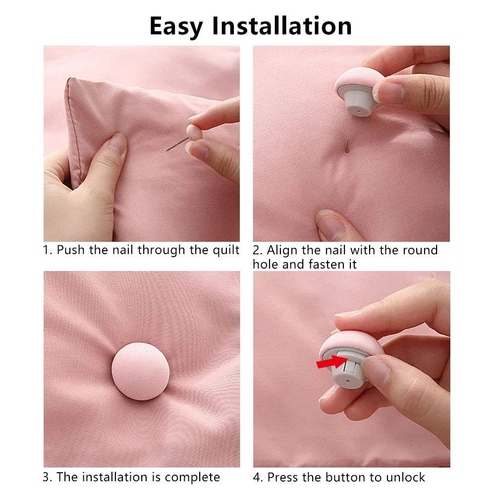 1-40Pcs Bed Sheet Quilt Clip Anti-Slip Blanket Buckles Duvet Cover Fastener Clip One Key To Unlock Quilt Holder Fixator Grippers