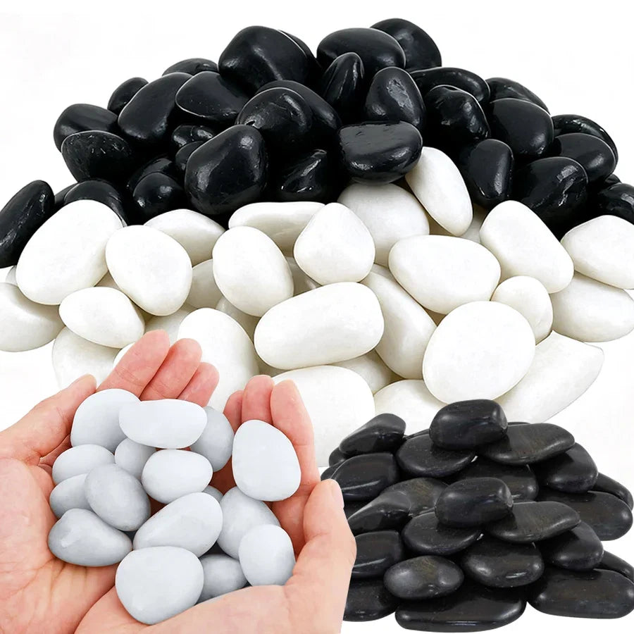 0.66Lb High Polished Natural Pebbles for Fish Tank Aquarium, Plant Vases, Courtyard Garden Landscape & Horticultural Decoration