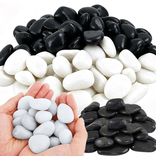 0.66Lb High Polished Natural Pebbles for Fish Tank Aquarium, Plant Vases, Courtyard Garden Landscape & Horticultural Decoration