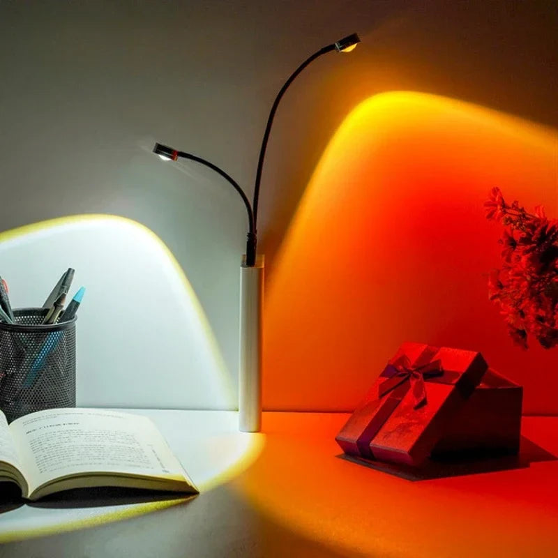 Sunset Projection Lamp | USB Atmosphere Night Light for Photography and Room Decor