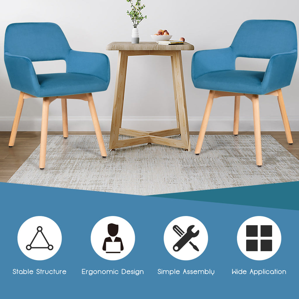 Set of 2 Modern Accent Armchairs