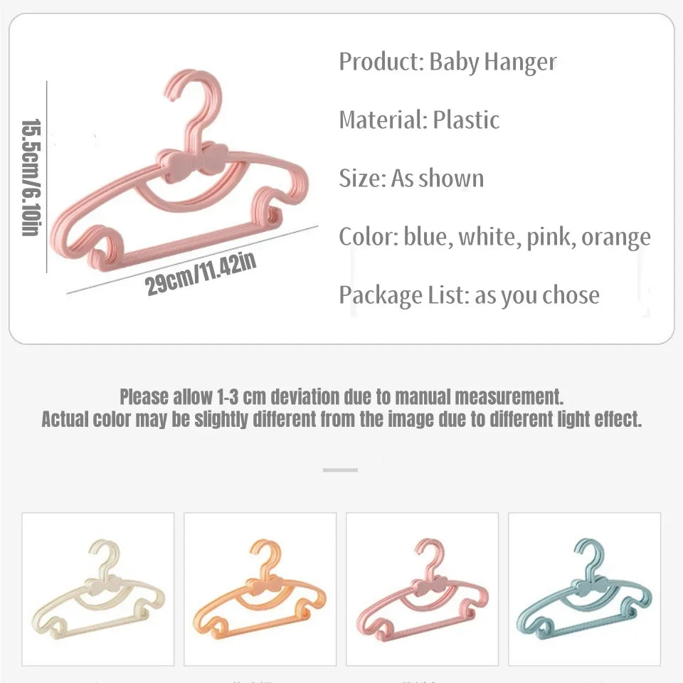 10/20/50pcs Baby Hangers Children Coats Storage Hanger Closet Organizer Kids Clothes Hanger Racks Portable Plastic Hangers Home