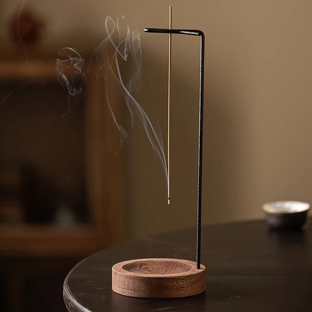 Wooden Upside Down Incense Burner | Anti-Ash Incense Stick Holder
