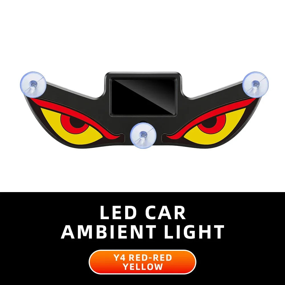 Solar Devil Eye Car Warning Light | USB-C Rechargeable Window Lamp