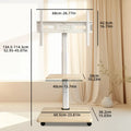 TV Mobile Stand Vertical TV Floor Brackets Trolley Stand Mobile TV Cart Floor Trolley For 26"-75" Television up to 99 lbs