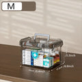 Home Multi-Layer Medicine Organizer Transparent Large Capacity Storage Box with Tray Waterproof Plastic Storage Container