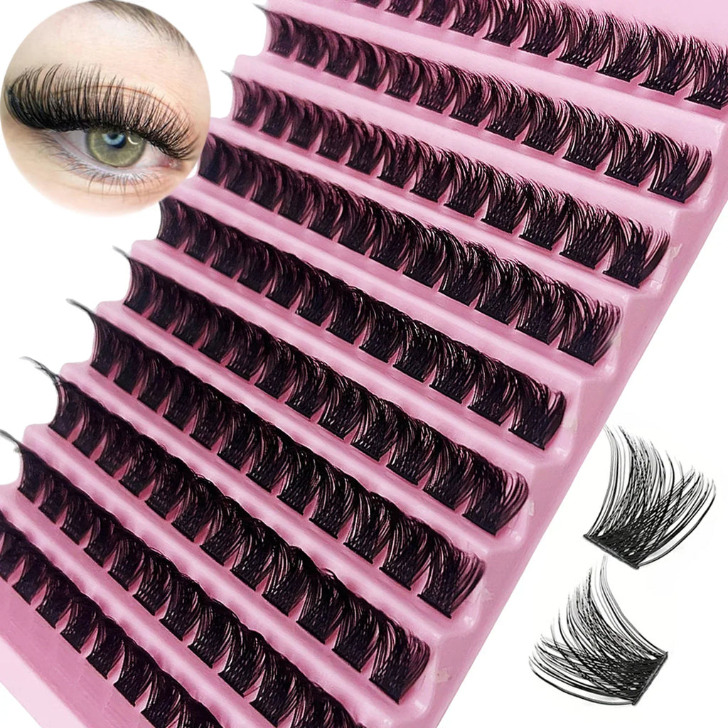 Lash Clusters 120pcs | DIY Natural Look D Curl Fluffy Eyelash Extensions