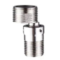 304 Stainless Steel Angled Curved Foot Wall Mounted Eccentric Screw Corner 360° Rotatable Adjustable Shower Faucet Adapter