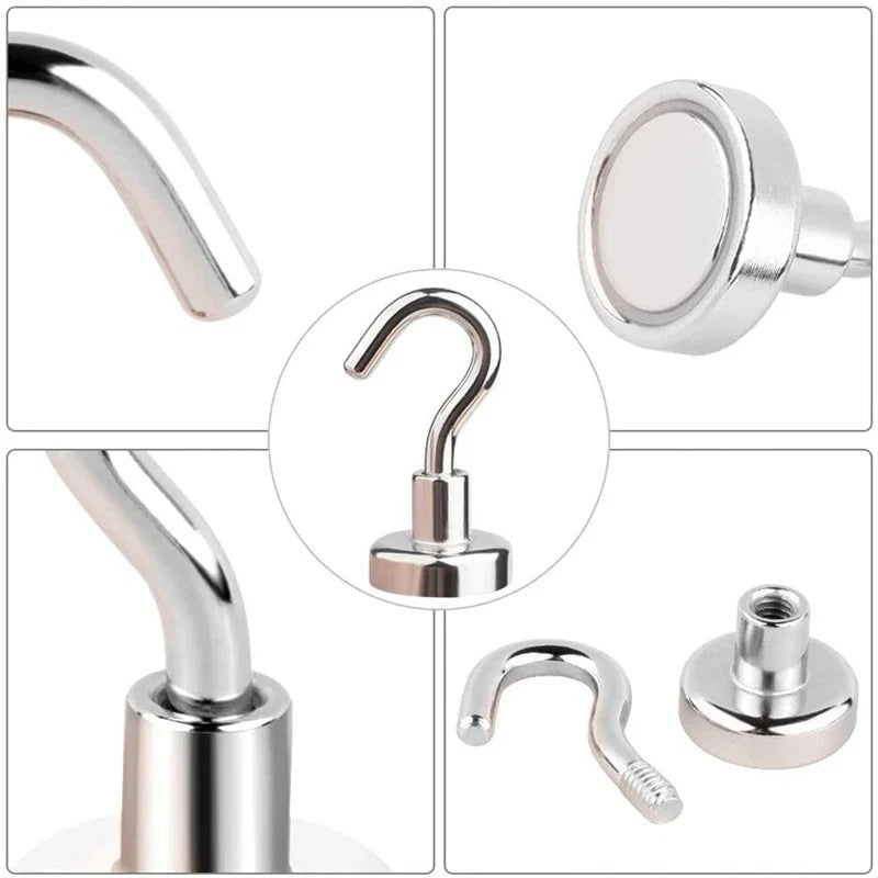 1-40PCS Strong Magnetic Hooks Multi-Purpose Storage Hooks Home Kitchen Bar Storage Hooks Key Storage Hooks Bathroom Hangers