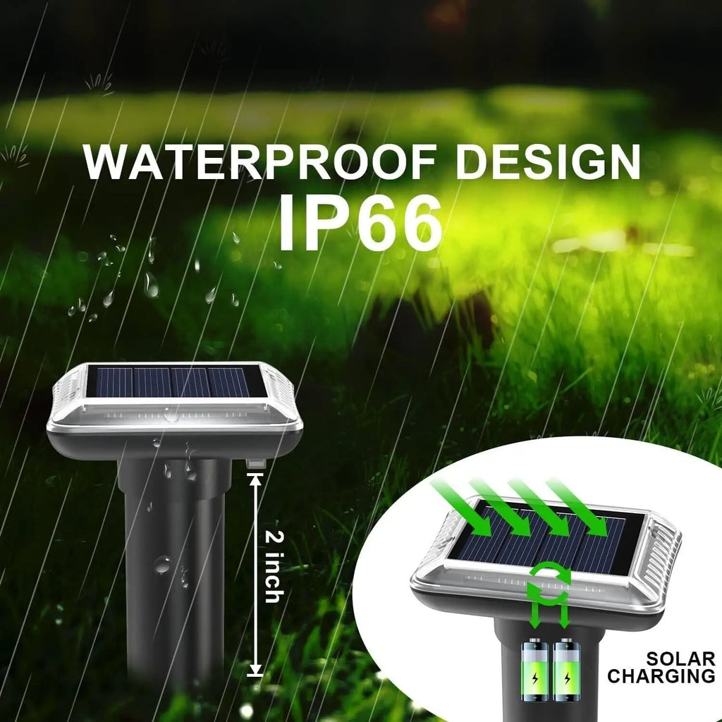 Outdoor solar-powered rat repellent P66 waterproof, suitable for courtyards, gardens, and farms