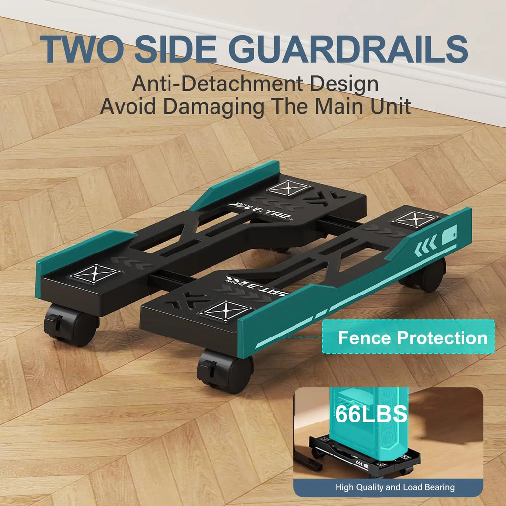 Mobile PC Tower Stand Adjustable Shelf Computer CPU Holder Telescopic Desktop Stand Computer Bracket Cart With Rolling Caster