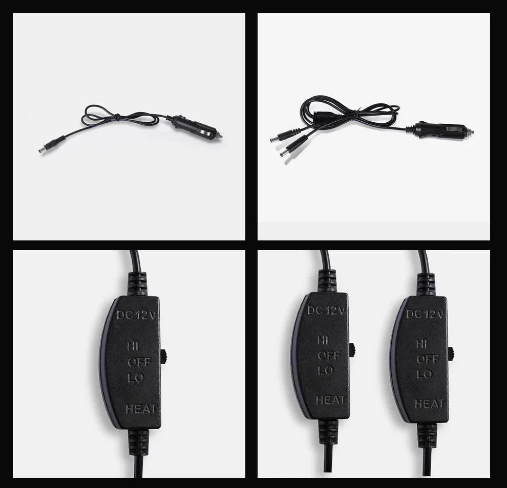 2pcs Winter Heated Car Seat Cover 12V Heating Warmer Car Seat Cushion Auto Universal Protector Cloak Cover Pads Set New Amagi