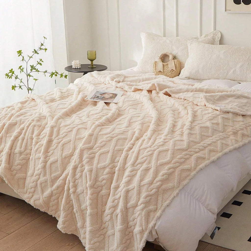 1pc Single-Layer Coral Fleece Blanket, Lightweight & Multi-Purpose Blanket Bed Cover,For Living Room Sofa Cover, Nap Blanket