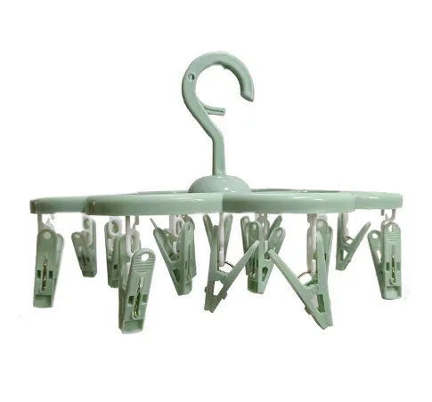1/3PCS Foldable Drip Hanger with 32 Clips - Plastic Hanging Drying Rack for Clothes Underwear Socks Suitable for Bedroom Balcony