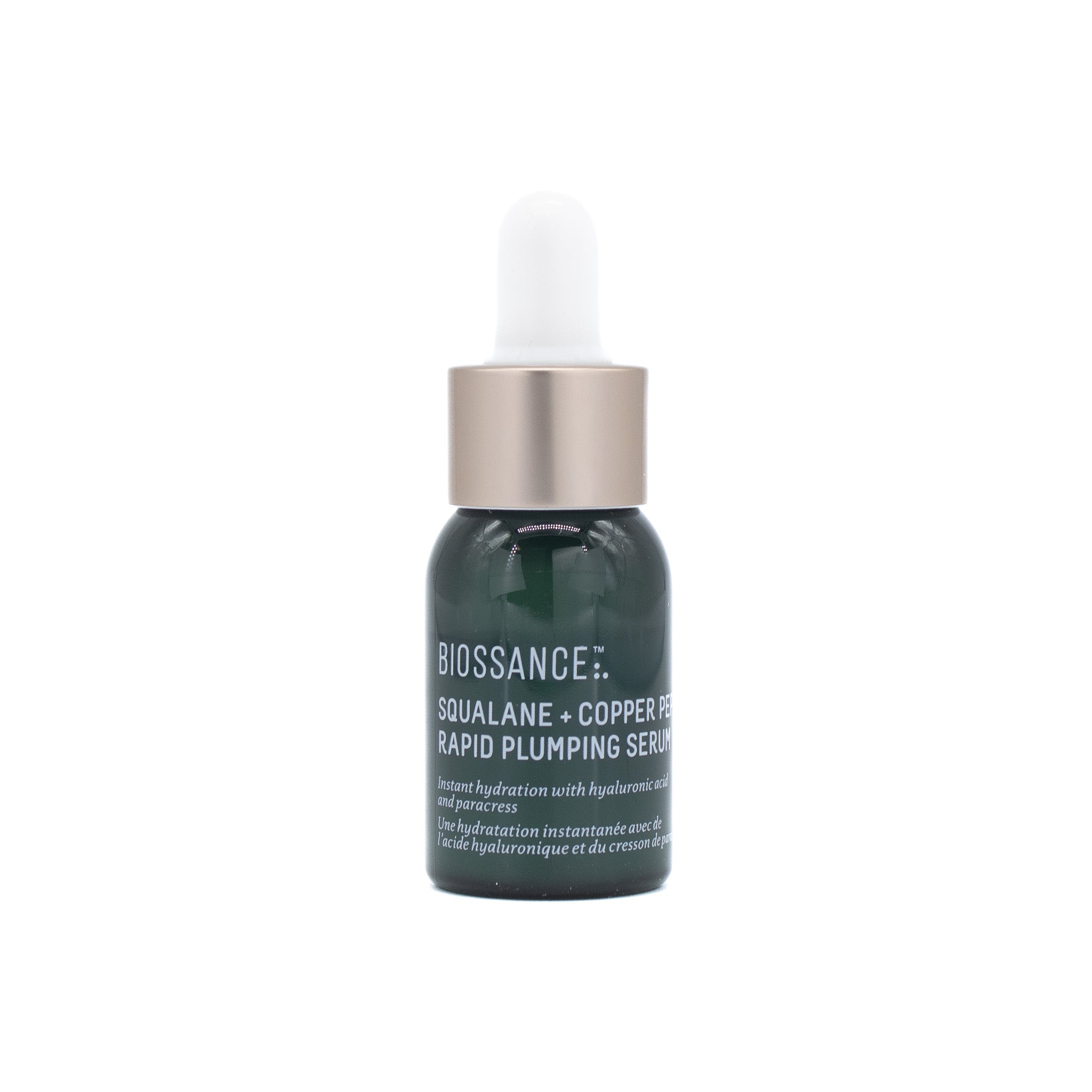 BIOSSANCE Squalane + Copper Peptide Rapid Plumping Serum 0.4oz - Imperfect Box