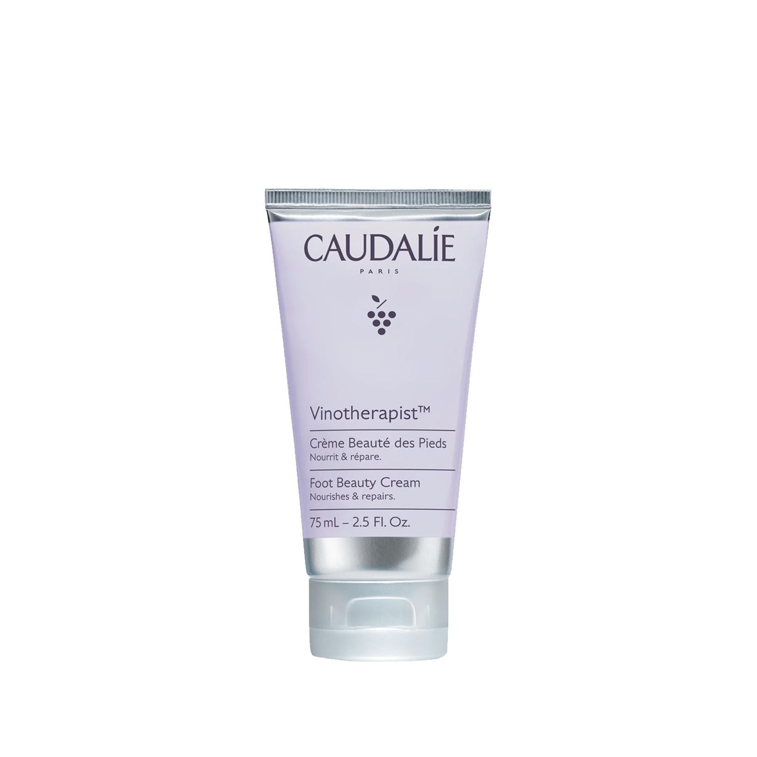 Caudalie Vinotherapist Foot Beauty Cream - Luxurious Moisturizing Foot Care for Dry Skin, 75ml