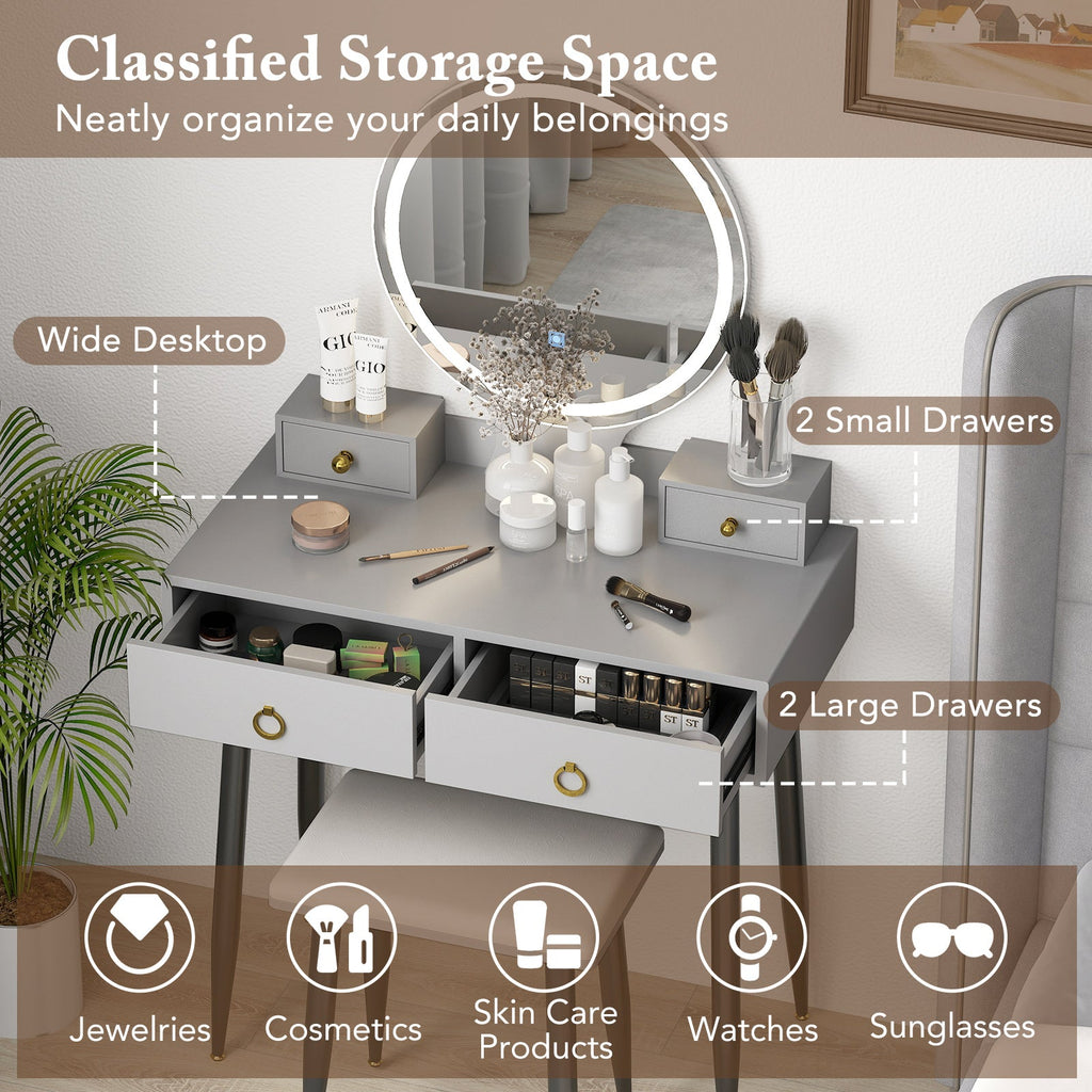 Vanity Table Set with Mirror
