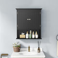 Wall Mount Bathroom Cabinet Storage Organizer with Doors and Shelves