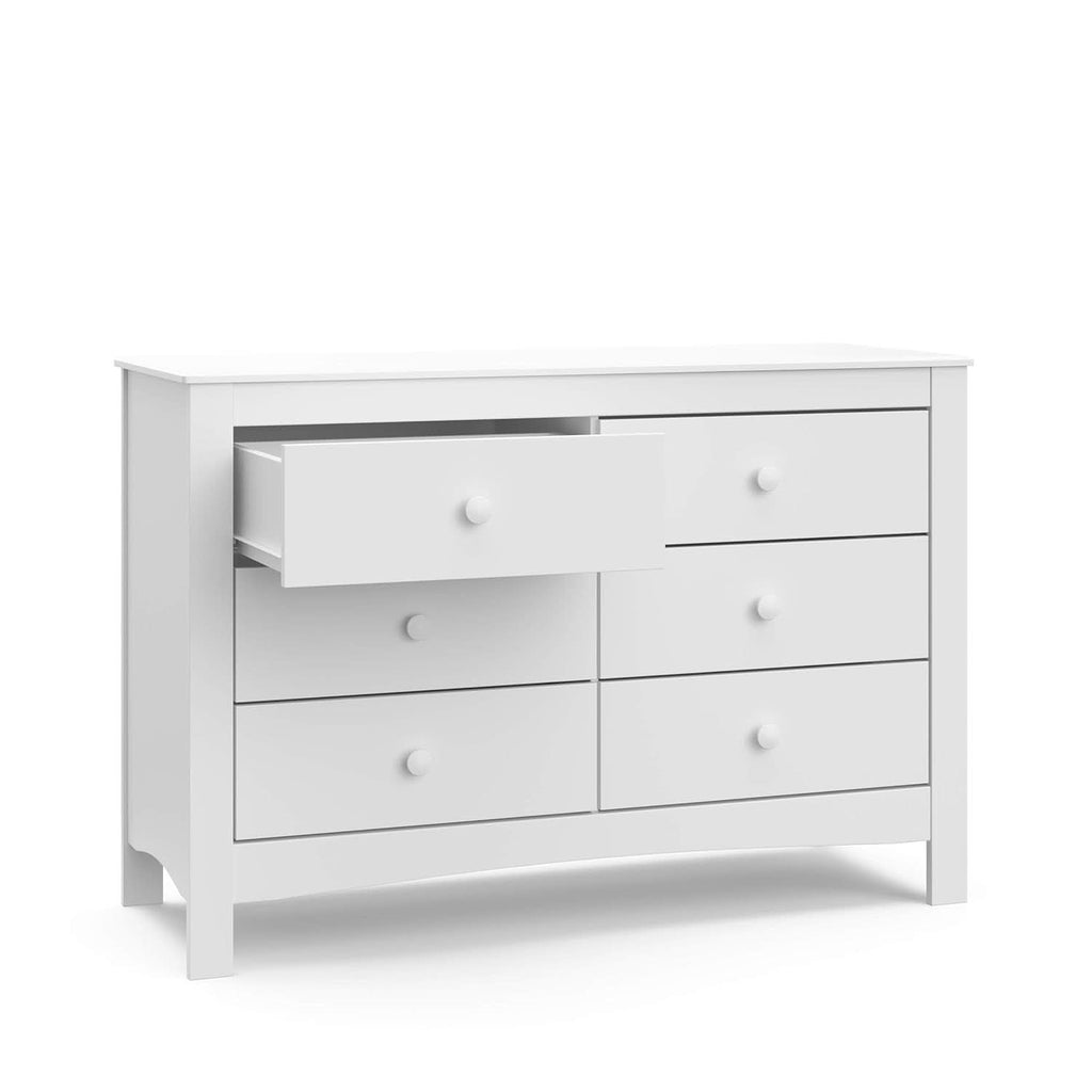 Noah White Six Drawer Dresser GREENGUARD Gold Certified