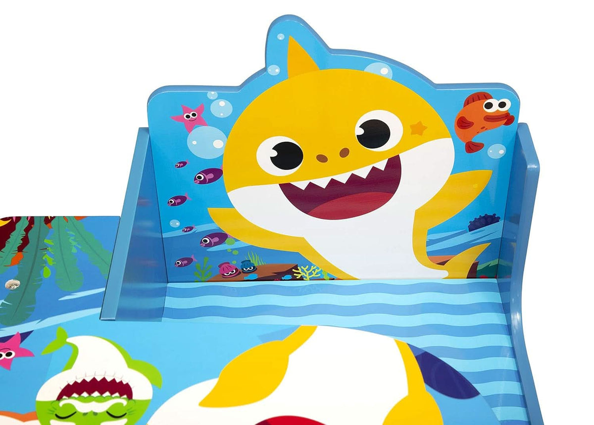 Baby Shark Kids Desk Chair With Storage Bin For Learning