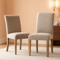 Abbott Parson Dining Chairs Light Tan Linen Set of 2