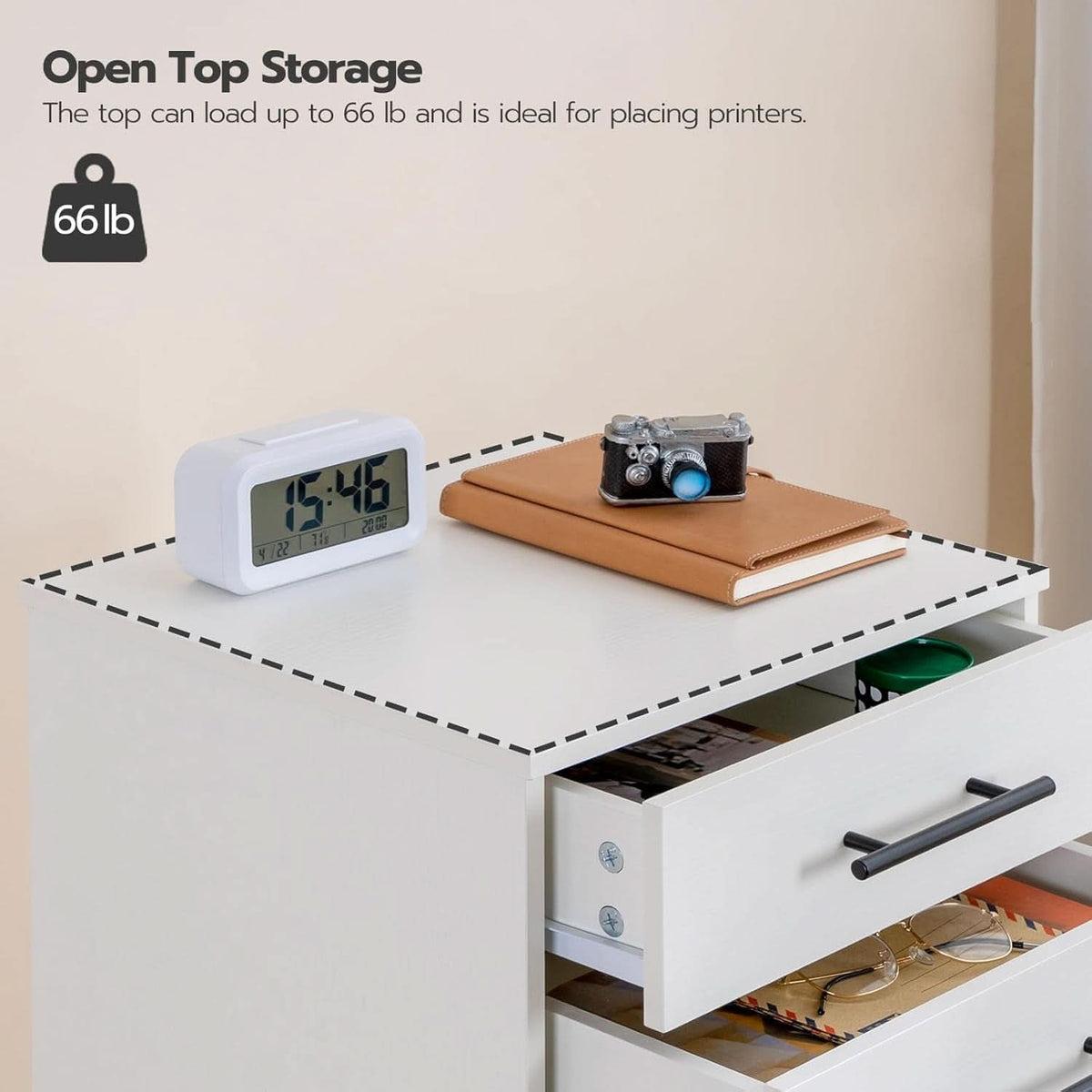 White 7 Drawer File Cabinet Storage For Home Office