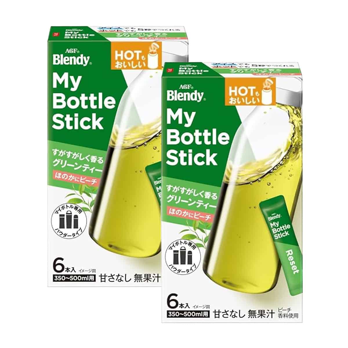 AGF Blendy Bottle Stick Green Tea 6 Sticks x 2 Boxes