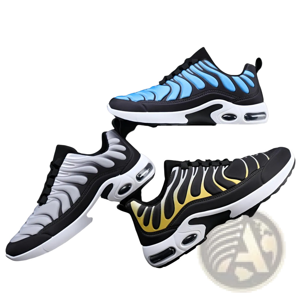 Air Cushion Running Shoes Flame Pattern Fashion Sneakers