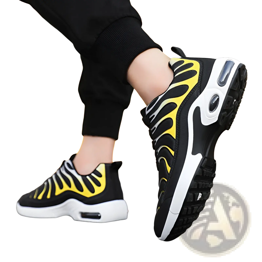 Air Cushion Running Shoes Flame Pattern Fashion Sneakers