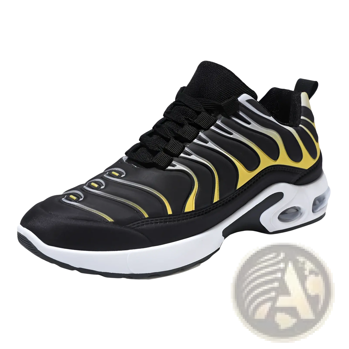 Air Cushion Running Shoes Flame Pattern Fashion Sneakers