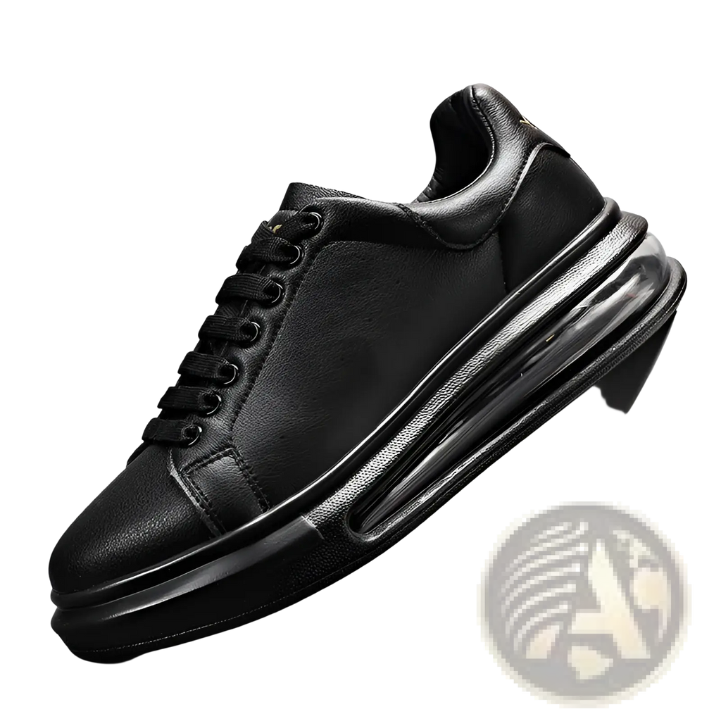 Air Cushion Sports Sneakers with Pu Leather Upper