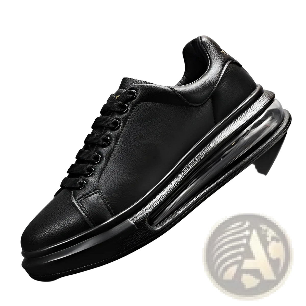 Air Cushion Sports Sneakers with Pu Leather Upper