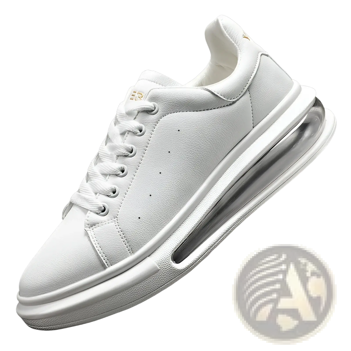 Air Cushion Sports Sneakers with Pu Leather Upper