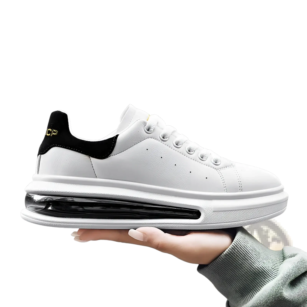 Air Cushion Sports Sneakers with Pu Leather Upper