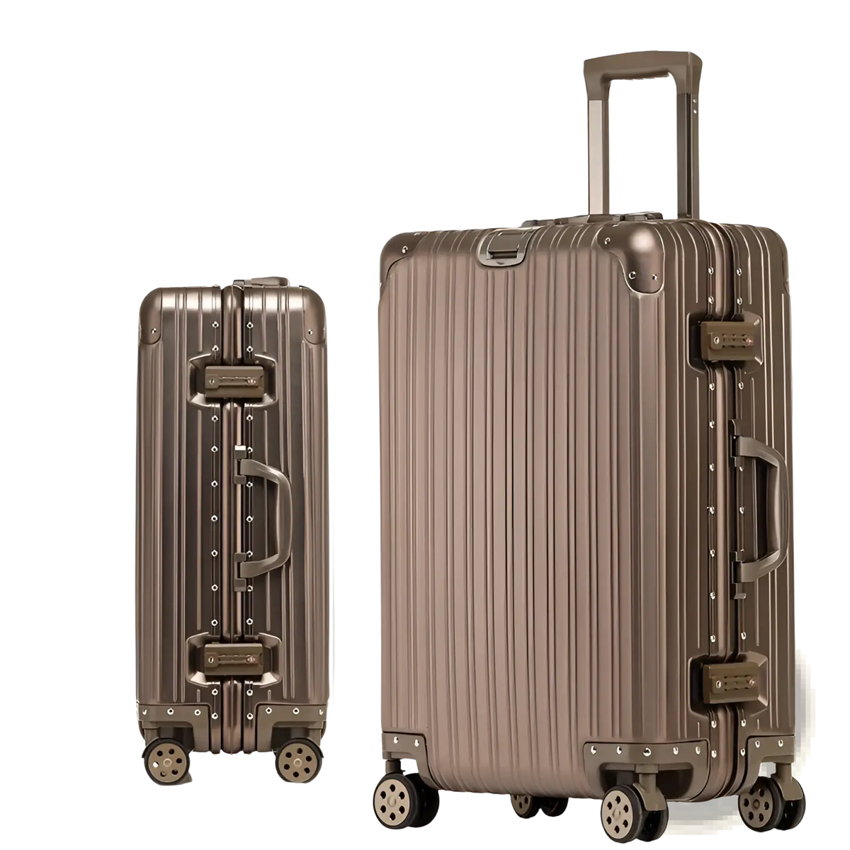 Aluminum Magnesium Luggage Hardshell Spinner Suitcase