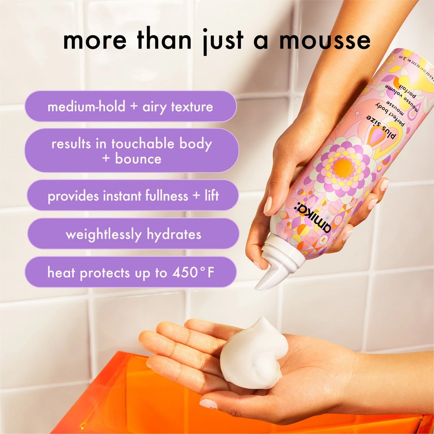 Amika Plus Size Perfect Body Mousse 8.5 Oz