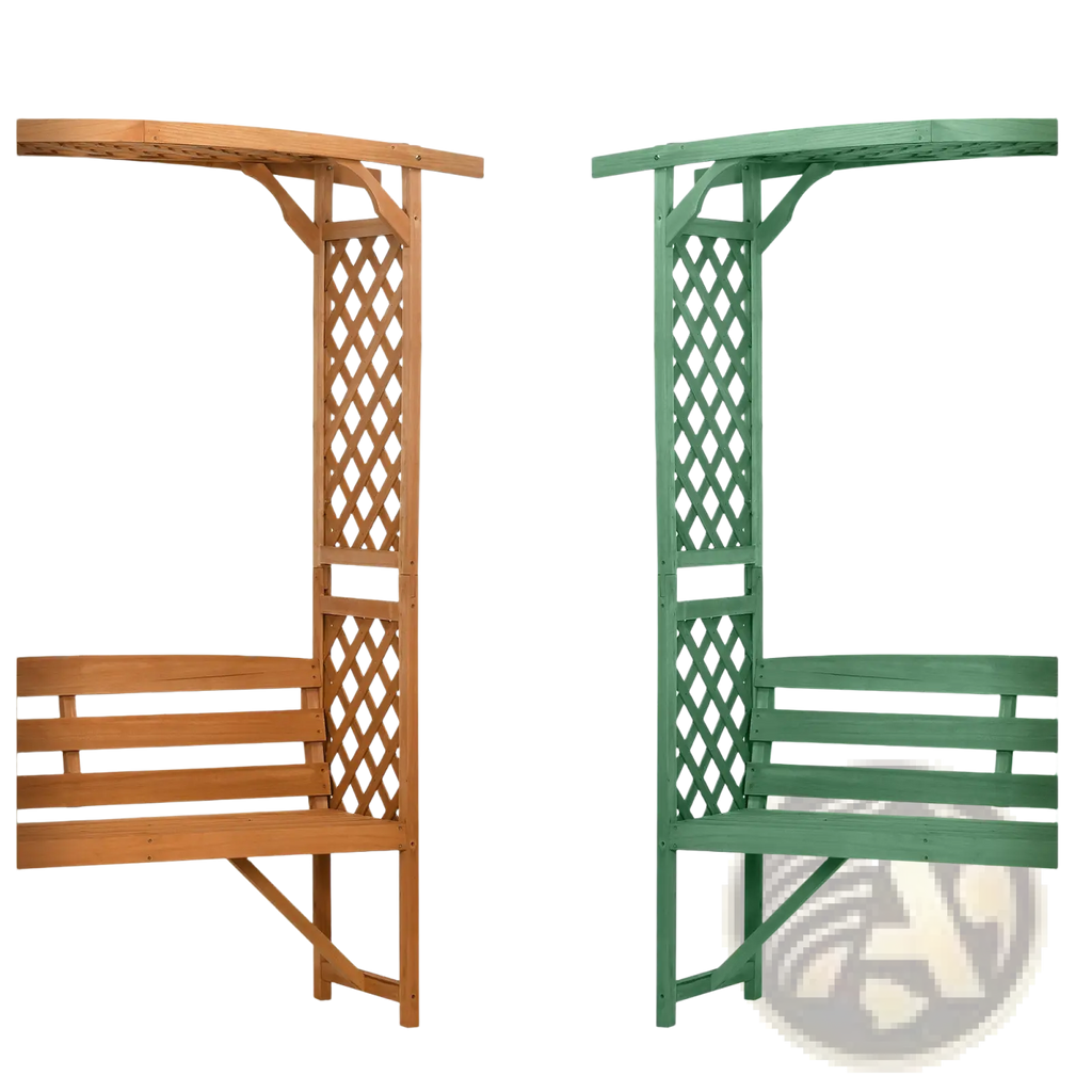 Arbor Garden Bench with Trellis and Pergola Arch