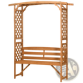 Arbor Garden Bench with Trellis and Pergola Arch