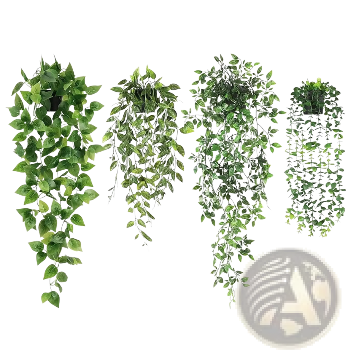 Artificial Hanging Plants 4 Pack Fake Ivy Vine Decor