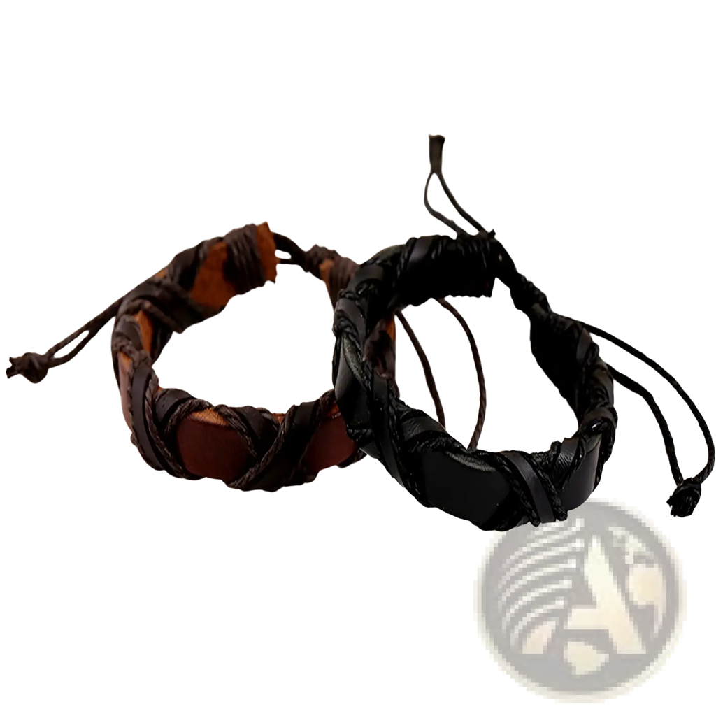 Asgard Braided Leather Nordic Bracelet Set