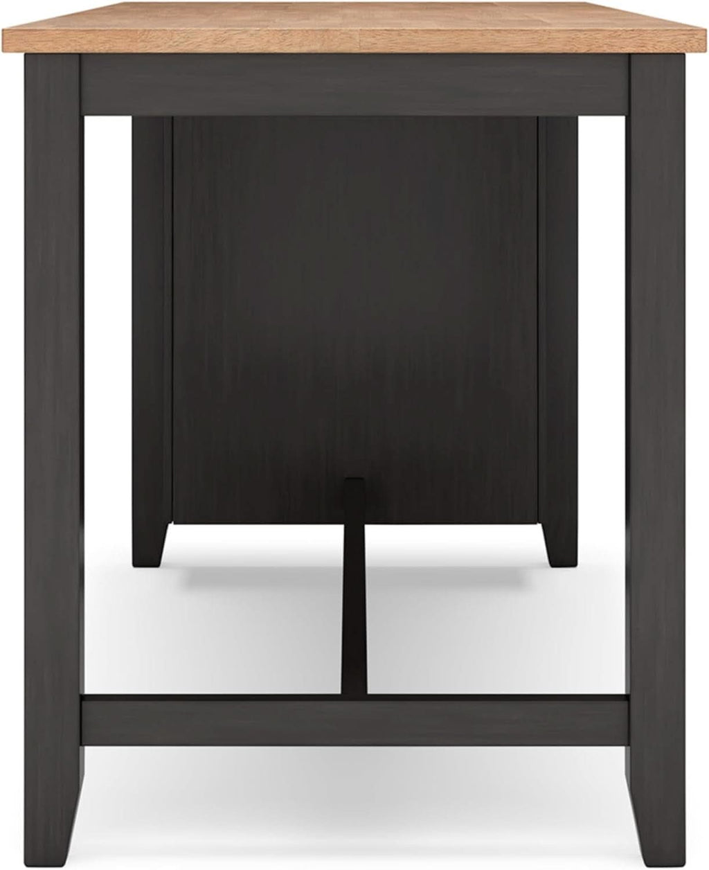Counter Height Dining Table With 3 Shelves Trestle Base