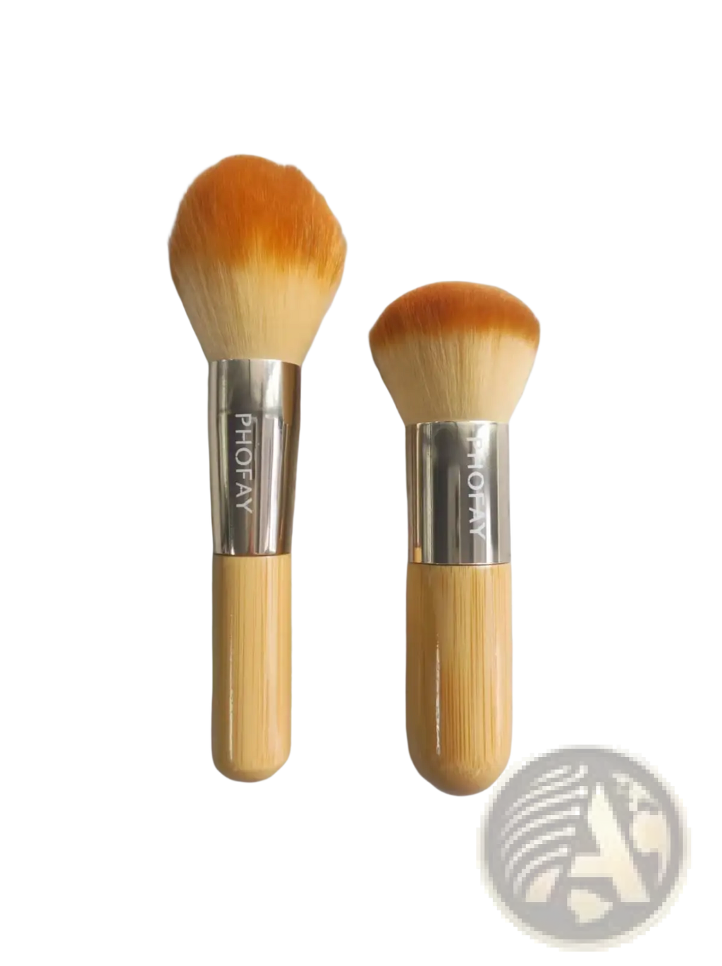 Bamboo Makeup Brush Set with Orange Gradient Bristles
