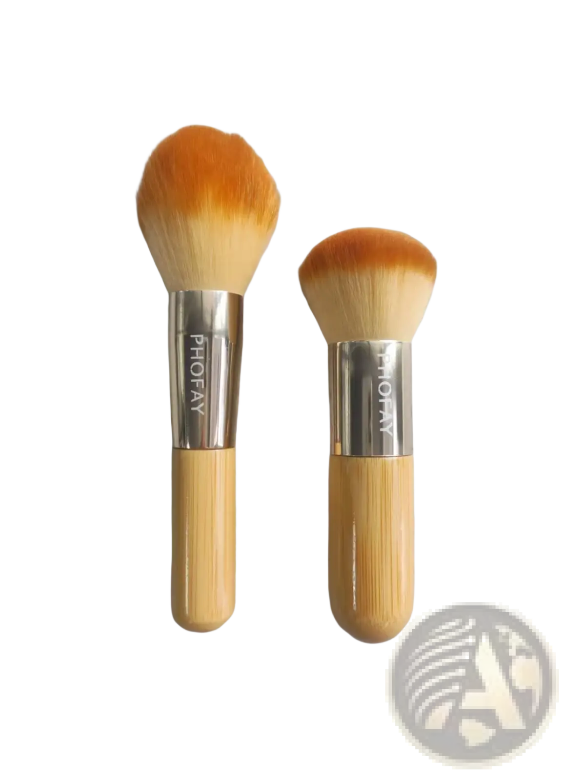 Bamboo Makeup Brush Set with Orange Gradient Bristles