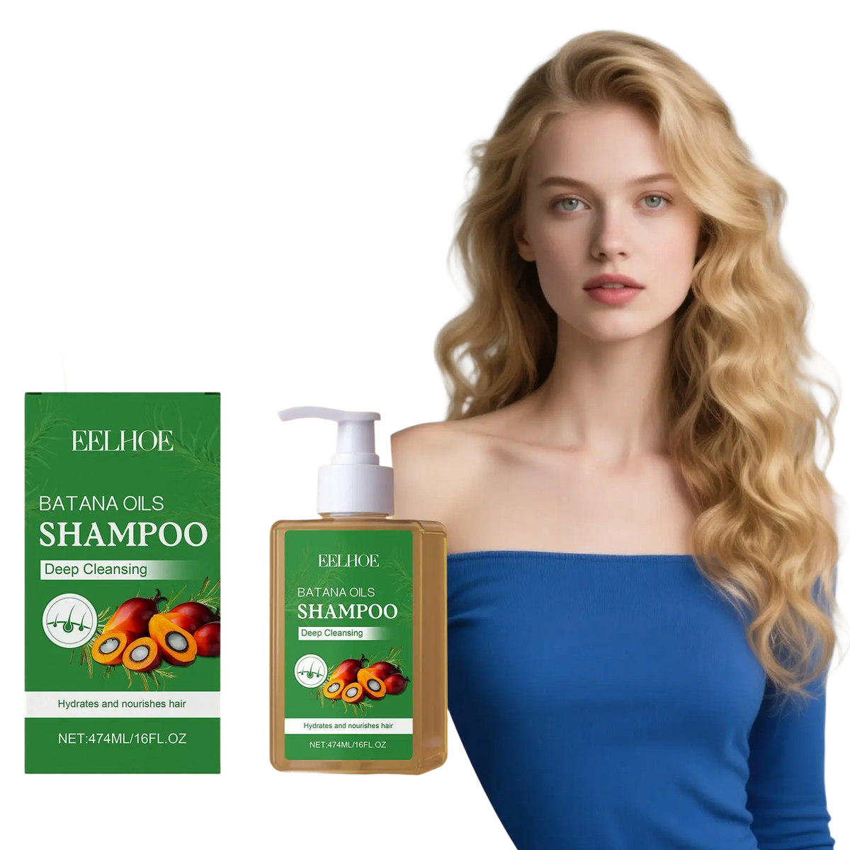 Batana Oil Shampoo for Blonde and Wavy Hair 55ml