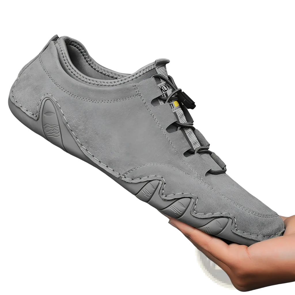 Beige Suede Leather Men's Low Top Leisure Shoes