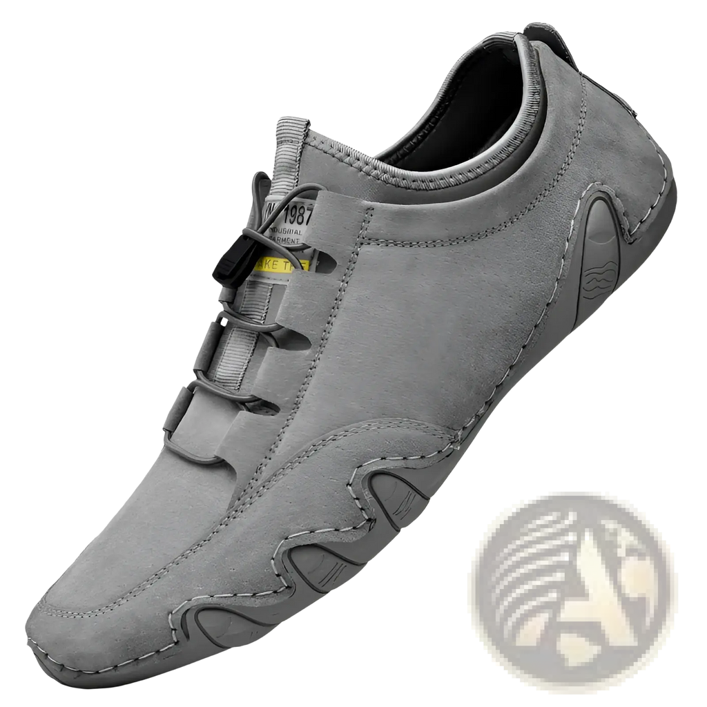 Beige Suede Leather Men's Low Top Leisure Shoes
